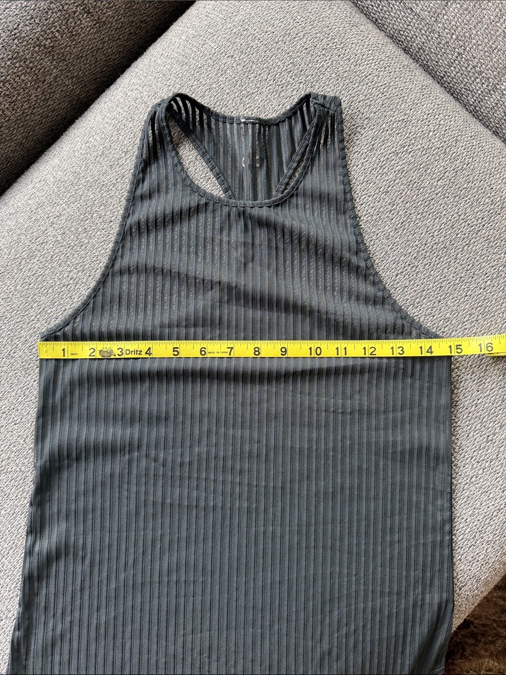 ALO Yoga Black Ribbed Racerback Tank - Picture 5 of 6